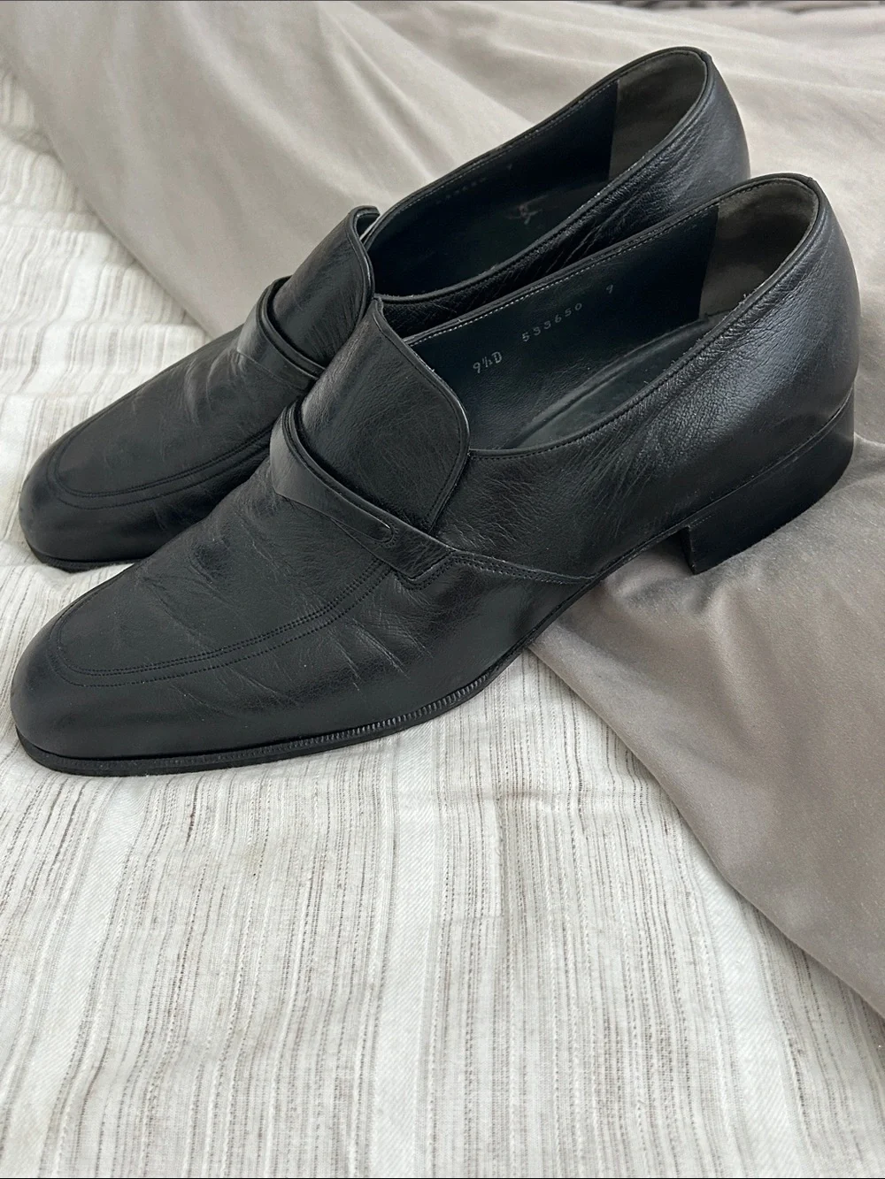 Bally Black Leather Men's Slip-On Loafers